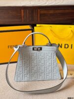 Fendi Peekaboo Seeu 2025 Summer New Arrival Woven Handbag And Crossbody Bag - Image 12