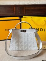 Fendi Peekaboo Seeu 2025 Summer New Arrival Woven Handbag And Crossbody Bag - Image 14