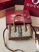 Gucci Jackie1961 Interwoven Monogram Detachable Shoulder Strap Tote Bag - Image 5