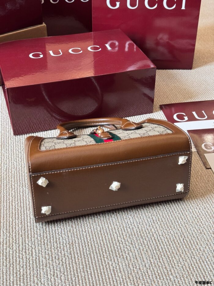 Gucci Jackie1961 Interwoven Monogram Detachable Shoulder Strap Tote Bag - Image 6
