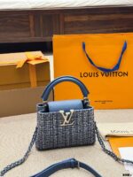 Louis Vuitton Capucines Embroidered Original Canvas Detachable Strap Handbag - Image 3