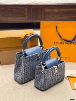 Louis Vuitton Capucines Embroidered Original Canvas Detachable Strap Handbag - Image 5