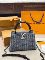Louis Vuitton Capucines Embroidered Replica Edition Original Canvas Detachable Wide Shoulder Strap Handbag - Image 2