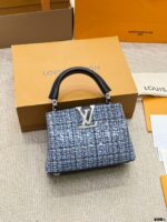 Louis Vuitton Capucines Embroidered Replica Edition Original Canvas Detachable Wide Shoulder Strap Handbag - Image 6