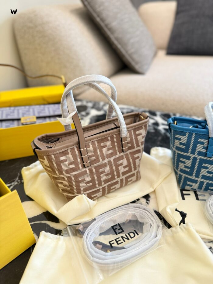 Fendi Mini Roll Monogram Bag - Dumpling-Shaped Design With Adjustable Shoulder Strap, Lightweight Yet Spacious. - Image 3