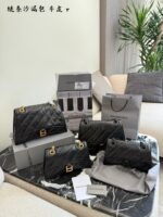 Balenciaga Hourglass Bag Soft Leather Chain Bag Multiple Compartments Practical & Durable Underarm Or Crossbody Carry