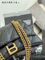 Balenciaga Hourglass Bag Soft Leather Chain Bag Multiple Compartments Practical & Durable Underarm Or Crossbody Carry - Image 4