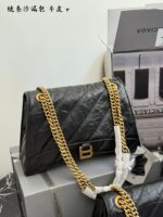 Balenciaga Hourglass Bag Soft Leather Chain Bag Multiple Compartments Practical & Durable Underarm Or Crossbody Carry - Image 5