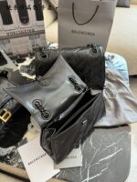 Balenciaga Hourglass Bag Soft Leather Chain Bag Multiple Compartments Practical & Durable Underarm Or Crossbody Carry - Image 9