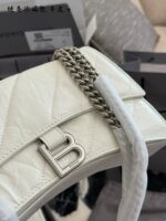 Balenciaga Hourglass Bag Soft Leather Chain Bag Multiple Compartments Durable Underarm Or Crossbody Carry - Image 6