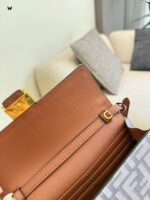 Fendi Underarm Bag With Chain Strap For Crossbody Wear, Complete With Box And Silk Scarf - Image 6