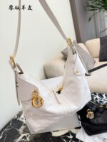 Dior Voyage Collection Handbag Vintage-Inspired Oiled Leather Letter-Embossed Hardware Adjustable Shoulder Strap Spacious Capacity Sporty Travel Companion - Image 6