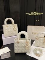 Dior Satin-Lined Lady Dior Bag Simple And Elegant, Perfect For Chic Commuting
