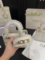 Dior Satin-Lined Lady Dior Bag Simple And Elegant, Perfect For Chic Commuting - Image 8