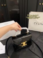 Celine Teen Nino Messenger Bag Handle-Equipped, Glossy Finish, Vintage-Inspired, Girlish Charm - Image 6