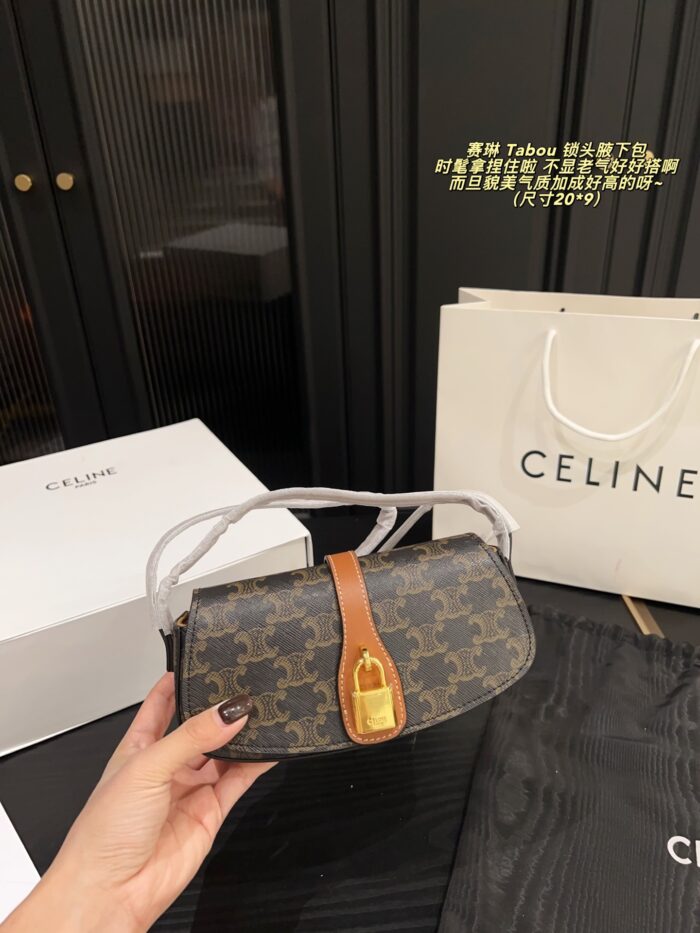 Celine Tabou Lock-Closure Underarm Bag - Image 8