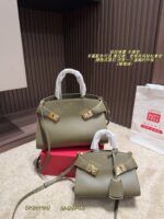 Ferragamo Handbag | Hug-Style Clasp | Spanish Calfskin | Melange | Old Money Aesthetic - Image 11