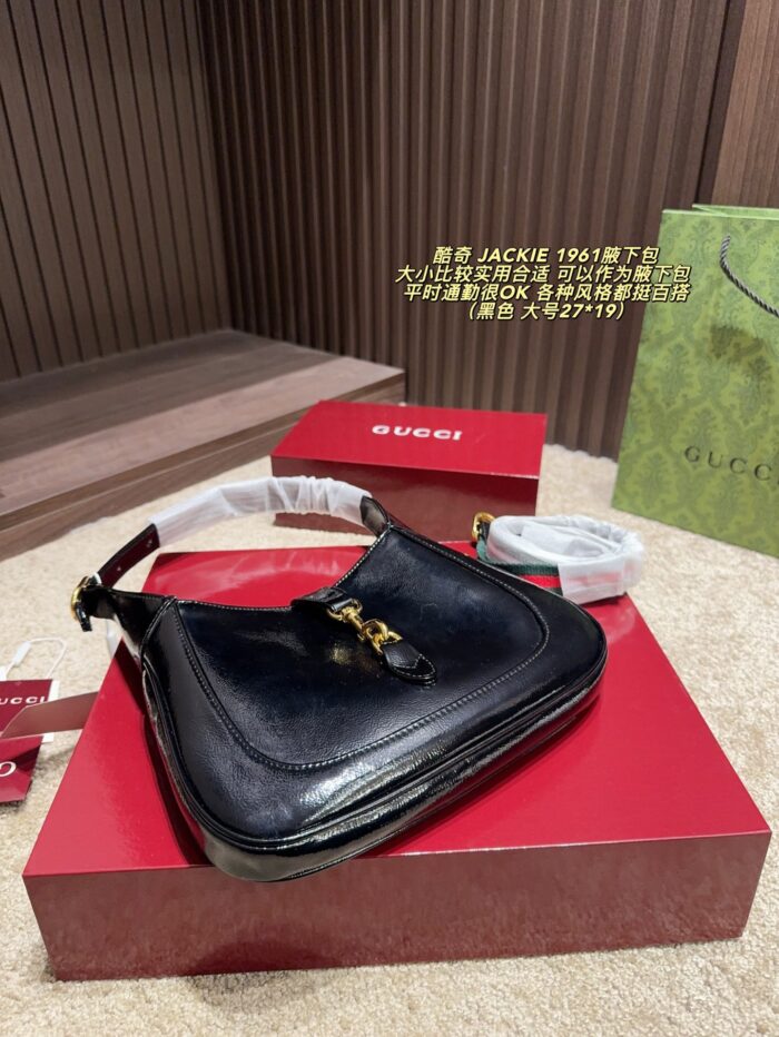 Gucci Jackie 1961 Underarm Bag | Detachable Shoulder Strap | Multiple Carry Options | Versatile Commuter Essential - Image 6
