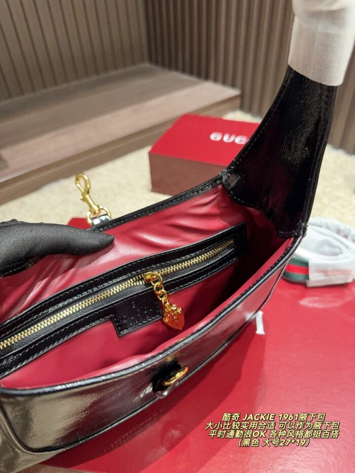 Gucci Jackie 1961 Underarm Bag | Detachable Shoulder Strap | Multiple Carry Options | Versatile Commuter Essential - Image 8