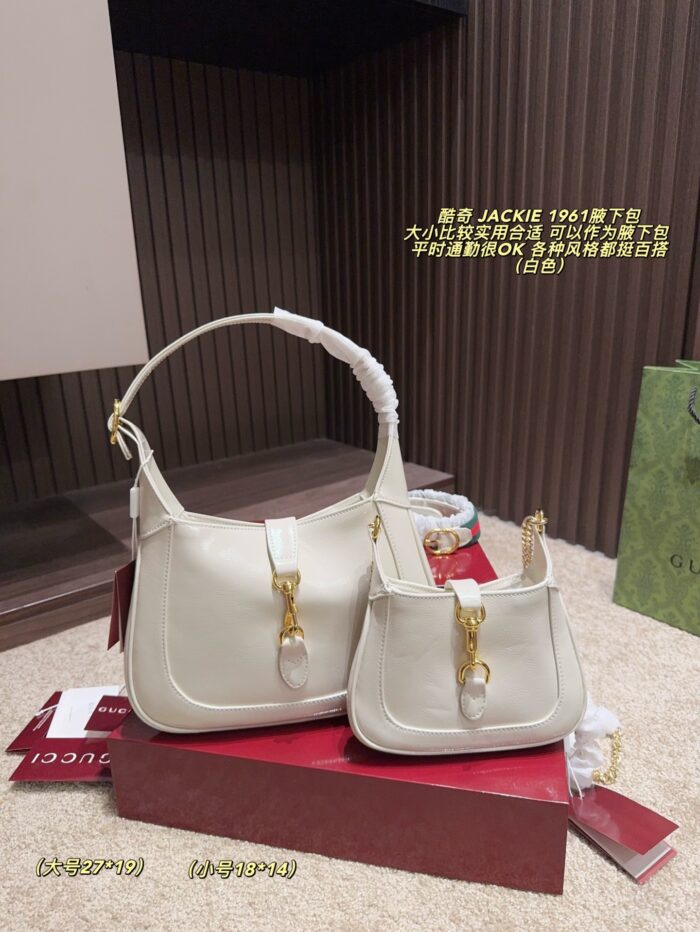 Gucci Jackie 1961 Underarm Bag | Detachable Shoulder Strap | Multiple Carry Options | Versatile Commuter Essential - Image 11
