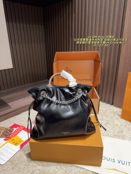 Louis Vuitton Off Duty Lambskin Chain Backpack | Can Be Worn As A Shoulder Bag