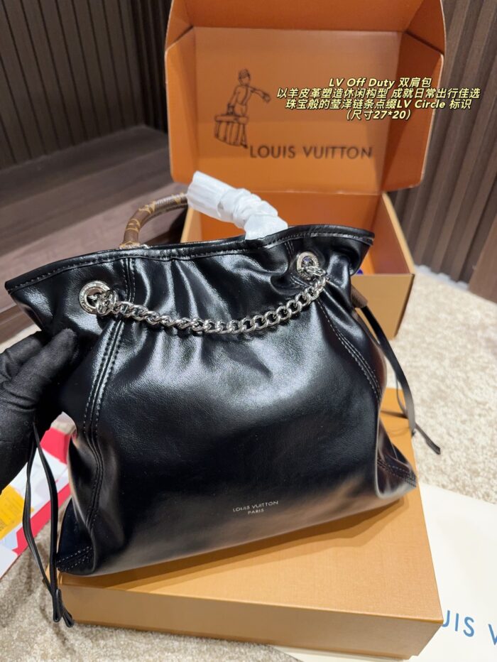 Louis Vuitton Off Duty Lambskin Chain Backpack | Can Be Worn As A Shoulder Bag - Image 2