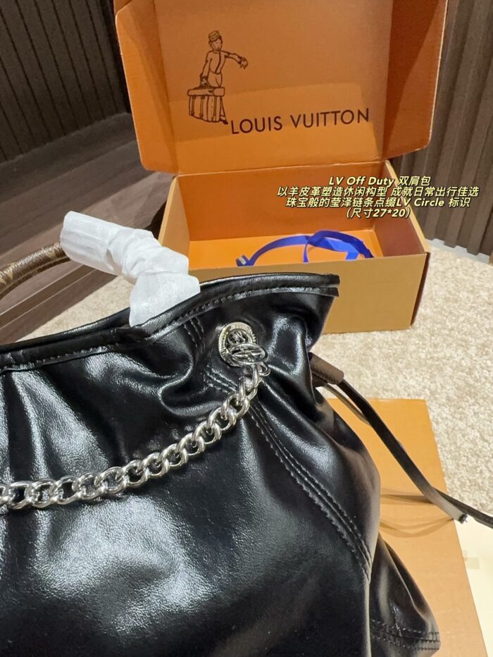 Louis Vuitton Off Duty Lambskin Chain Backpack | Can Be Worn As A Shoulder Bag - Image 5