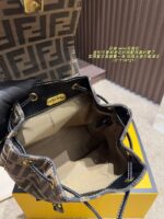 Fendi Vintage Print Gold Buckle Mini Backpack Practical And Retro - Image 5
