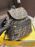 Fendi Vintage Print Gold Buckle Mini Backpack Practical And Retro - Image 6
