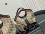 Gucci Shopping Tote Canvas Fabric Generous Capacity Ideal For Mums - Image 5