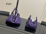 Hermès Lindy Full-Grain Calfskin Leather Custom Hardware Semi-Hand-Stitched Handbag Refined Elegance With A Touch Of Charm - Image 2
