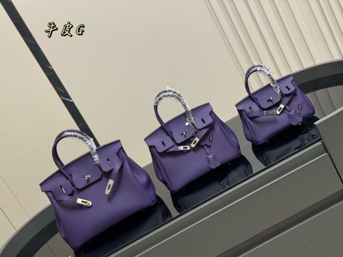 Hermès Bk30 Genuine Full-Grain Leather Original Quality Platinum Bag - Image 9
