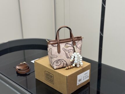 Coach Mini Tote With Ocean Print - Adorable Little Tote Bag