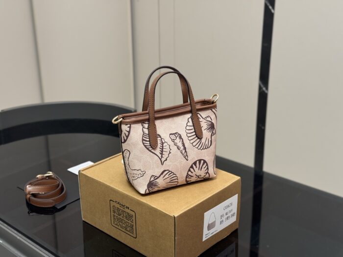 Coach Mini Tote With Ocean Print - Adorable Little Tote Bag - Image 7