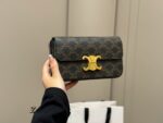 Celine Triomphe Calfskin Triumph Underarm Bag Retro-Chic Sophistication - Image 9