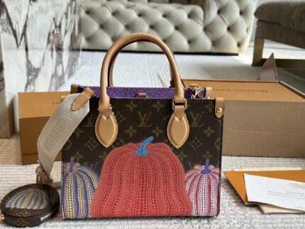 Louis Vuitton Onthego Small Replica Tote Bag (With Wide Shoulder Strap/Coin Purse)