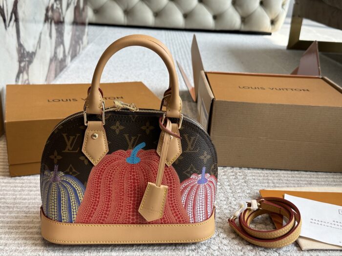 Louis Vuitton Alma Series Pumpkin Pattern Classic Shell Bag Versatile And Understated - Image 1
