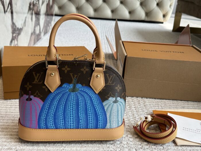 Louis Vuitton Alma Series Pumpkin Pattern Classic Shell Bag Versatile And Understated - Image 4