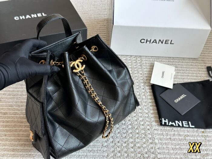 Chanel 25S Small Hobo Caviar Grain Leather Diamond Quilted Chain Bag Durable And Stylish - Image 1