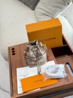 Louis Vuitton Nano Noe Mini Bucket Bag Classic Lv Pattern Adjustable Shoulder Strap Generous Capacity