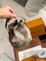 Louis Vuitton Nano Noe Mini Bucket Bag Classic Lv Pattern Adjustable Shoulder Strap Generous Capacity - Image 5