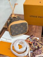 Louis Vuitton Nano Noe Mini Bucket Bag Classic Lv Pattern Soft Leather Generous Capacity Adjustable Shoulder Strap - Image 7
