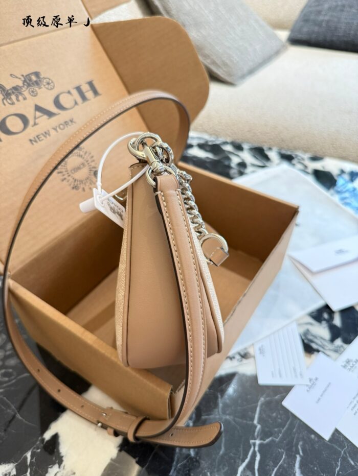 Coach Teri Underarm Bag Classic C-Print Fully Enclosed Zip Closure Underarm Or Crossbody Carry Generous Capacity - Image 4