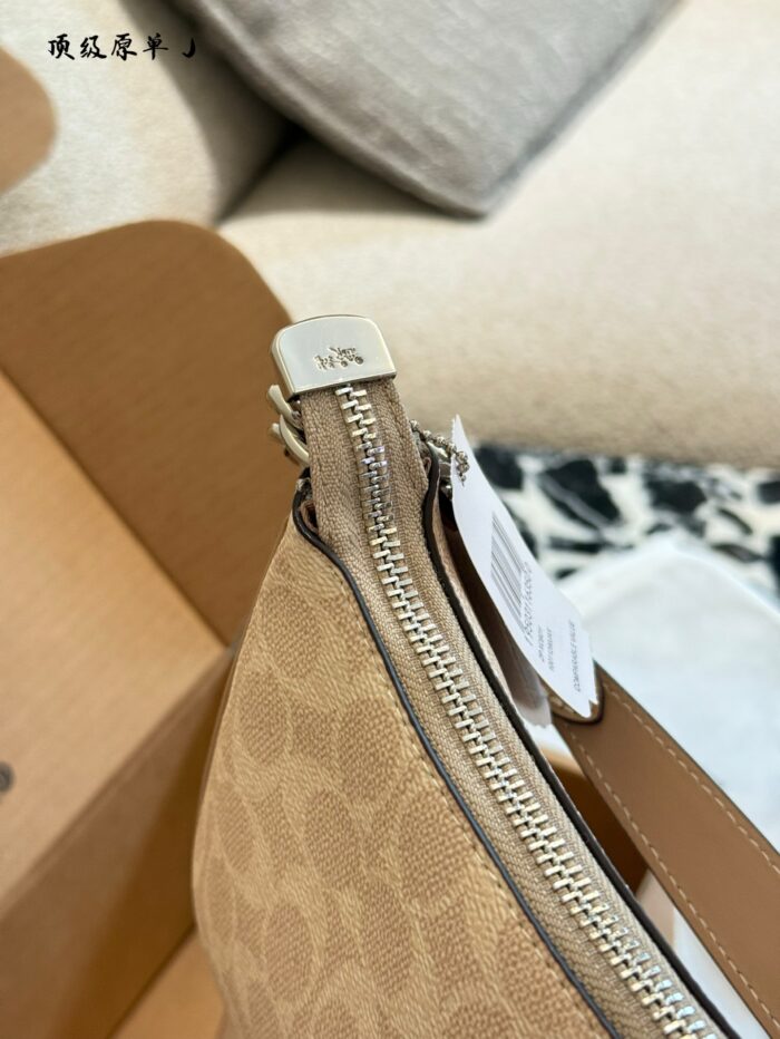 Coach Teri Underarm Bag Classic C-Print Fully Enclosed Zip Closure Underarm Or Crossbody Carry Generous Capacity - Image 7