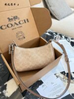 Coach Teri Underarm Bag Classic C-Print Fully Enclosed Zip Closure Underarm Or Crossbody Carry Generous Capacity - Image 9