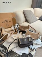 Coach Teri Underarm Bag Classic C-Print Fully Enclosed Zip Closure Underarm Or Crossbody Carry Generous Capacity - Image 10