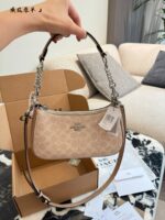 Coach Teri Underarm Bag Classic C-Print Fully Enclosed Zip Closure Underarm Or Crossbody Carry Generous Capacity - Image 11