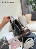 Chanel 23K Series Kelly-Style Black Diamond Quilted Handbag - Exquisite, Elegant, Vintage - Image 4