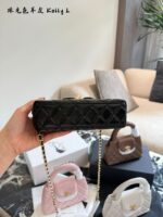 Chanel 23K Series Kelly-Style Black Diamond Quilted Handbag - Exquisite, Elegant, Vintage - Image 6