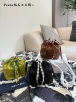 Prada Renylon New Crystal Handle Bucket Bag | Crossbody Style